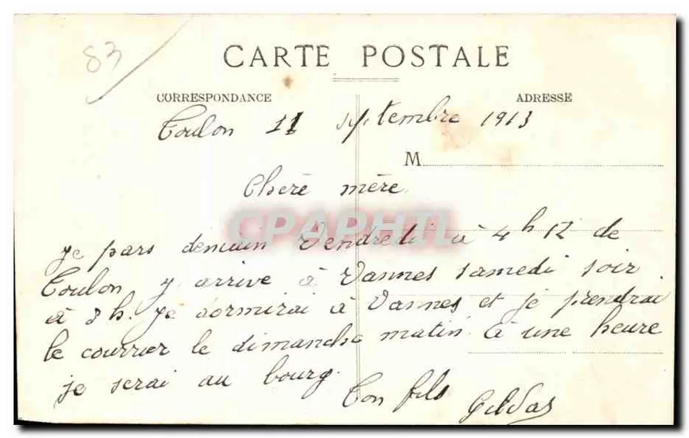 Toulon — A Estação — B.C. — n°150 - Verso