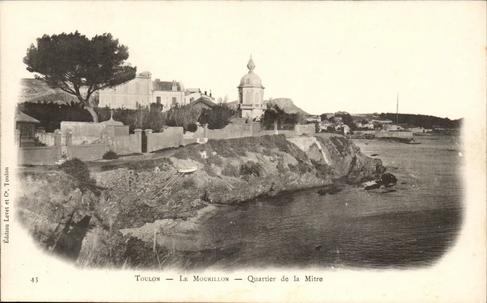 Toulon — O Mourillon — Bairro da Mitre — Edição Levet e Cie, Toulon, n°43 - Frente