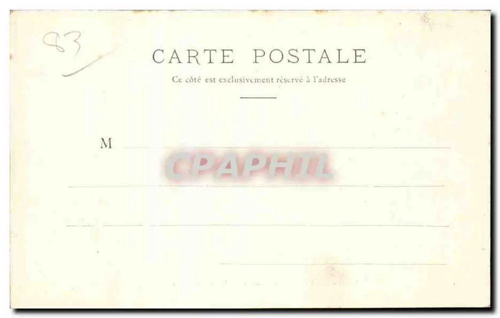 Toulon — O Mourillon — Bairro da Mitre — Edição Levet e Cie, Toulon, n°43 - Verso