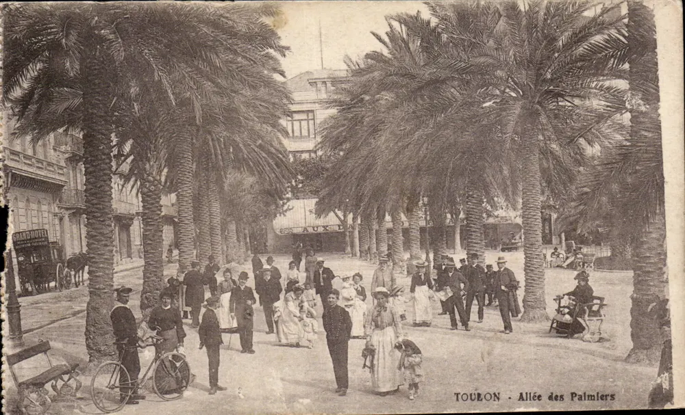 Toublon - Allée der Palmen — Grand Hôtel sichtbar — unbekannter Verlag - Vorderseite