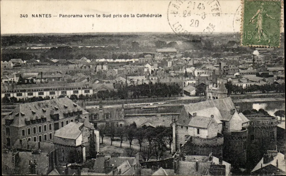 NANTES — Panorama nach Süden vom Dom aus — Verlag: Beurre - Vorderseite
