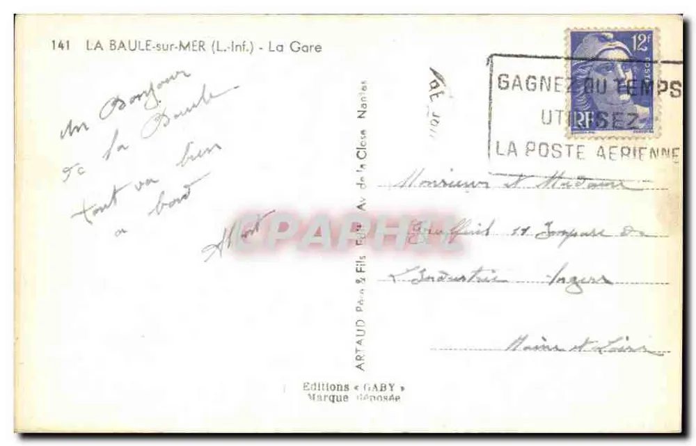 La Baule-sur-Mer (L.-Inf.) — A Estação — Éditions Gaby - Verso