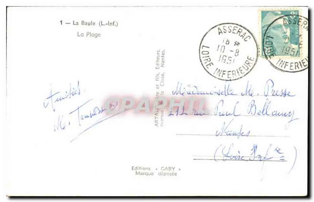 La Baule (L.-Inf.) — A Praia — Edições GABY - Verso