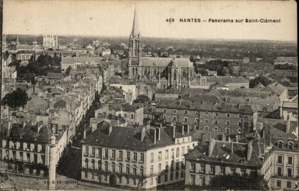 NANTES — Panorama sobre Saint-Clément — F. Chapeau, Nantes, n° 403 - Frente
