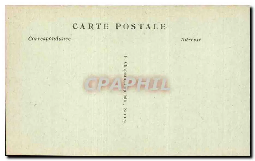 Saint-Nazaire (Loire-Inf.) — Das Post- und Telegraphenamt — F. Chapeau, Verlag, Nantes - Rückseite