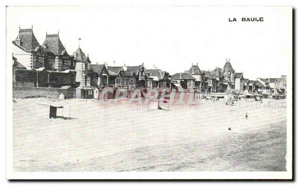 La Baule — Vista da praia e das villas — sem editor ou número visível - Frente