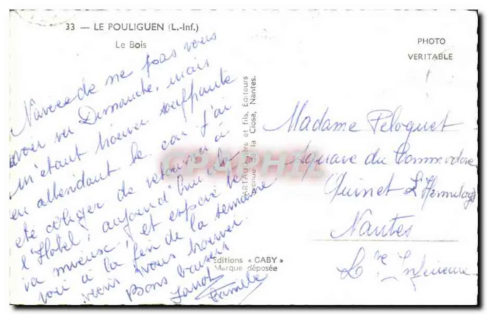 Le Bois — Le Pouliguen (L.-Inf.) — Éditions Gaby - Verso