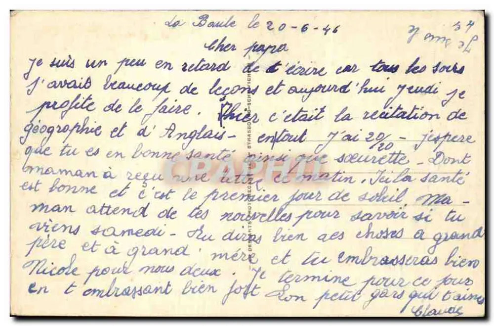 La Baule — Park der Dryaden, der Aufstieg zum Belvedere — n°139 - Rückseite