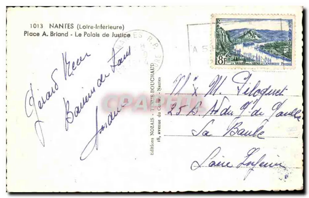 Palast der Gerechtigkeit — Nantes — Éditions Tince Bouchaud - Rückseite