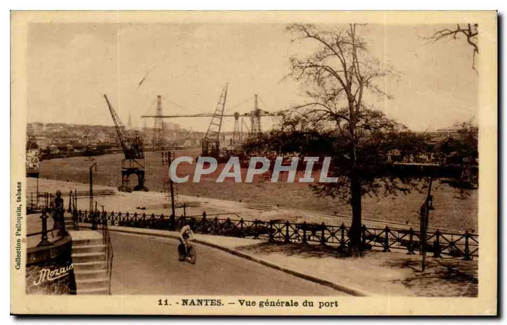 NANTES — Vista generale del porto — Collezione Pelloquin, n°11 - Recto