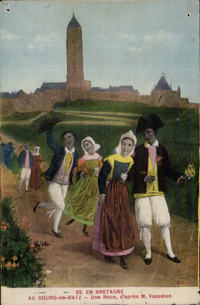 Im Bourg-de-Batz — Eine Hochzeit, nach M. Vasselon - Vorderseite
