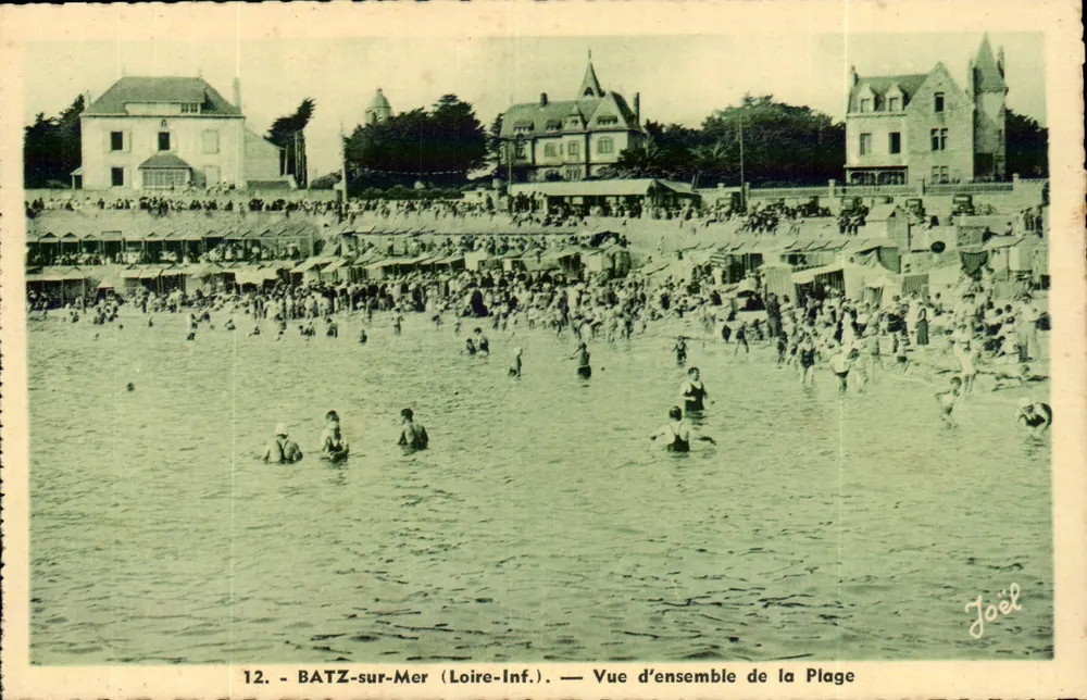 BATZ-sur-Mer (Loire-Inf.) — Vista geral da Praia - Frente