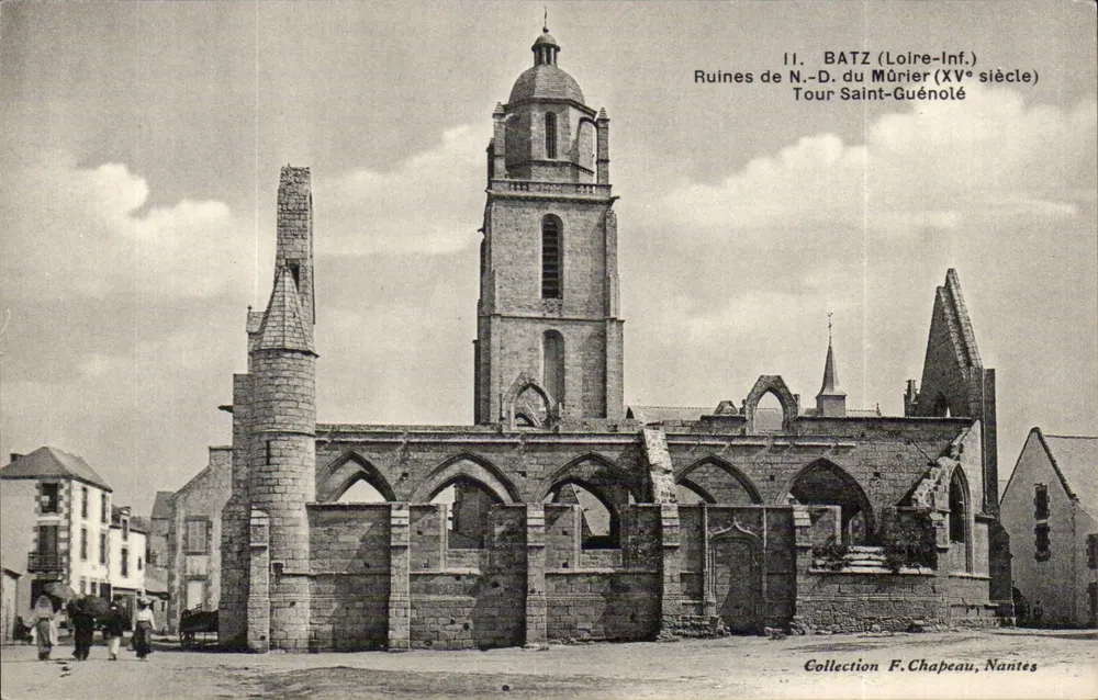 Ruinen von Notre-Dame du Mûrier (15. Jahrhundert) — Tour Saint-Guénolé — Sammlung F. Chapeau, Nantes - Vorderseite