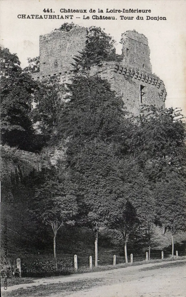 Châteaubriant — Het Kasteel. Donjon-toren — Kastelen van de Onder-Loire - Voorkant