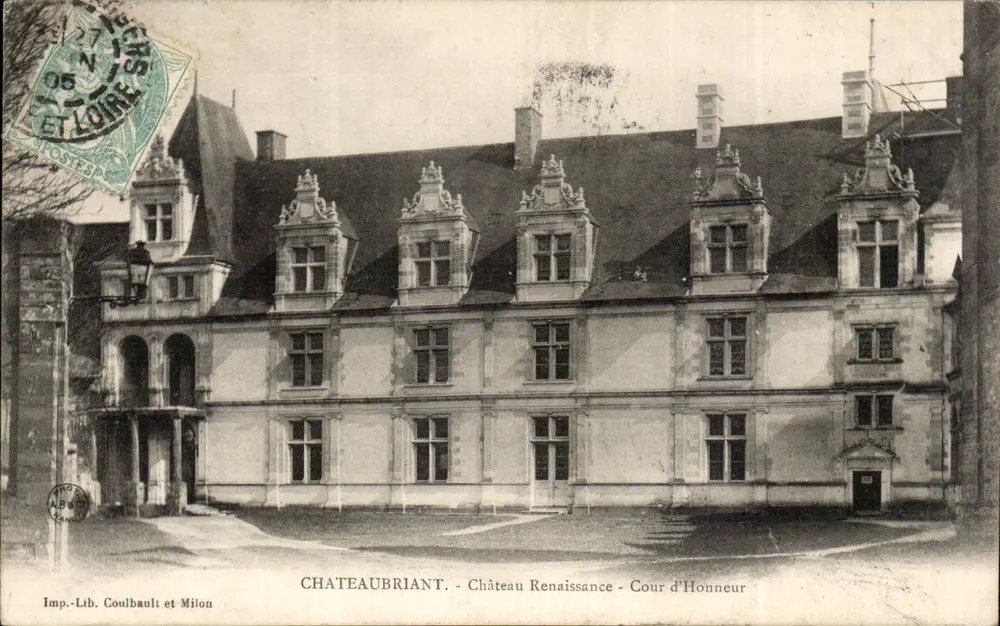 Châteaubriant - Castello Rinascimentale - Cortile d'onore — Imp. Lib. Coulbault et Milion - Recto