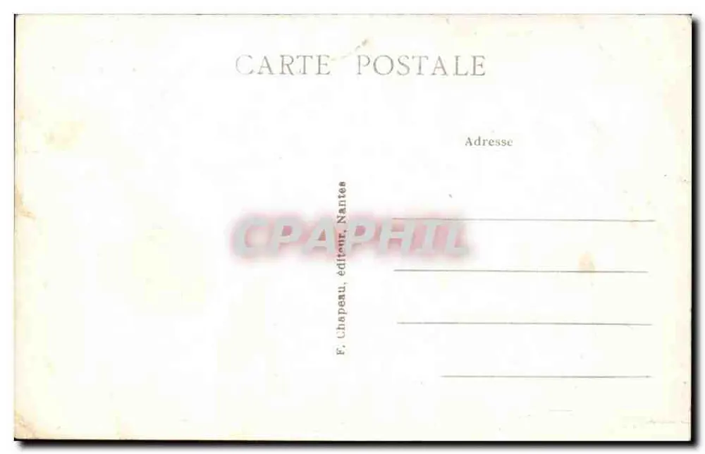 A Presqu'île Guérandaise — segundo uma carta inglesa de 1735 — F. Chapeau, Nantes - Verso