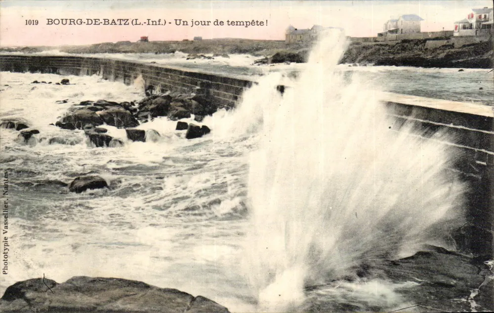 Bourg-de-Batz (L.-Inf.) - Um dia de tempestade! - Fototipia Vasselier, Nantes - Frente