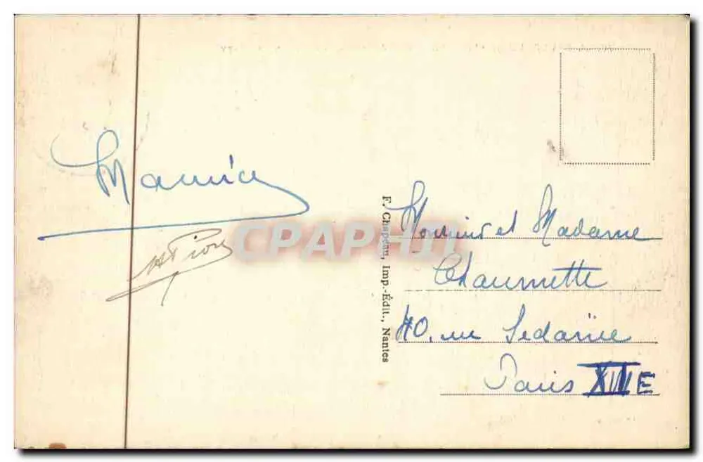 La Baule (Loire-Inf.) — Im Wald des Liebes — Die Dünen von Mazy — F. Chapon, Verlag, Nantes - Rückseite