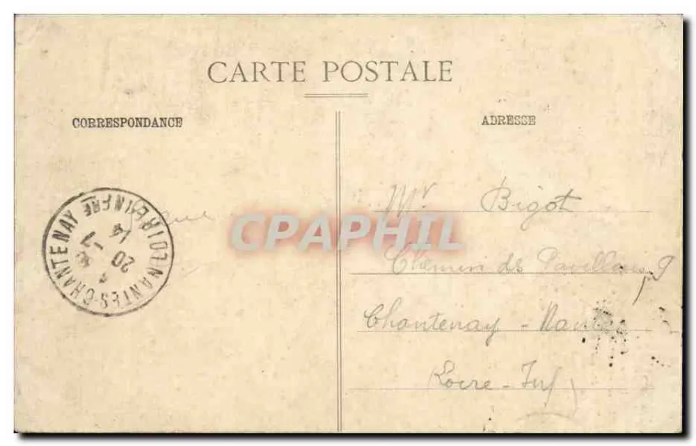 Châteaubriant — Igreja de São Nicolau com seu campanário de 70m — Fototipia Lacroix, Châteaubriant - Verso