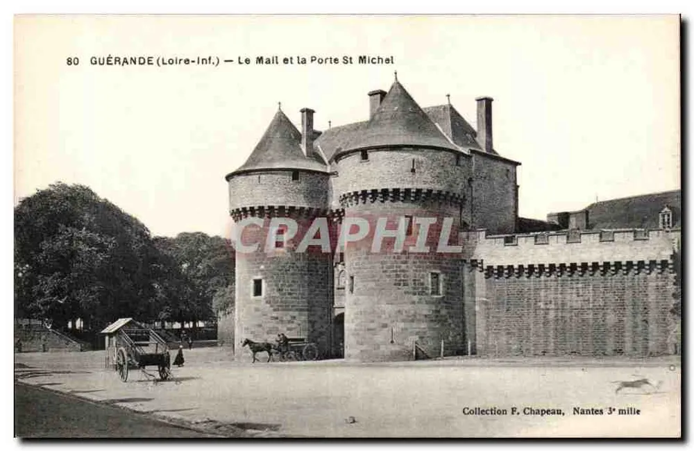 Guérande (Loire-Inf.) — Le Mail und die Porte Saint-Michel — Sammlung F. Chapeau, Nantes 3e mille - Vorderseite