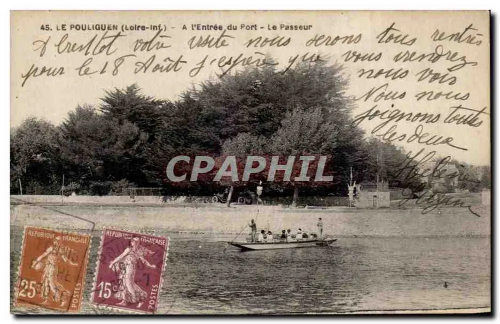 Le Pouliguen (Loire-Inf.) — Am Eingang zum Hafen — Der Fährmann - Vorderseite