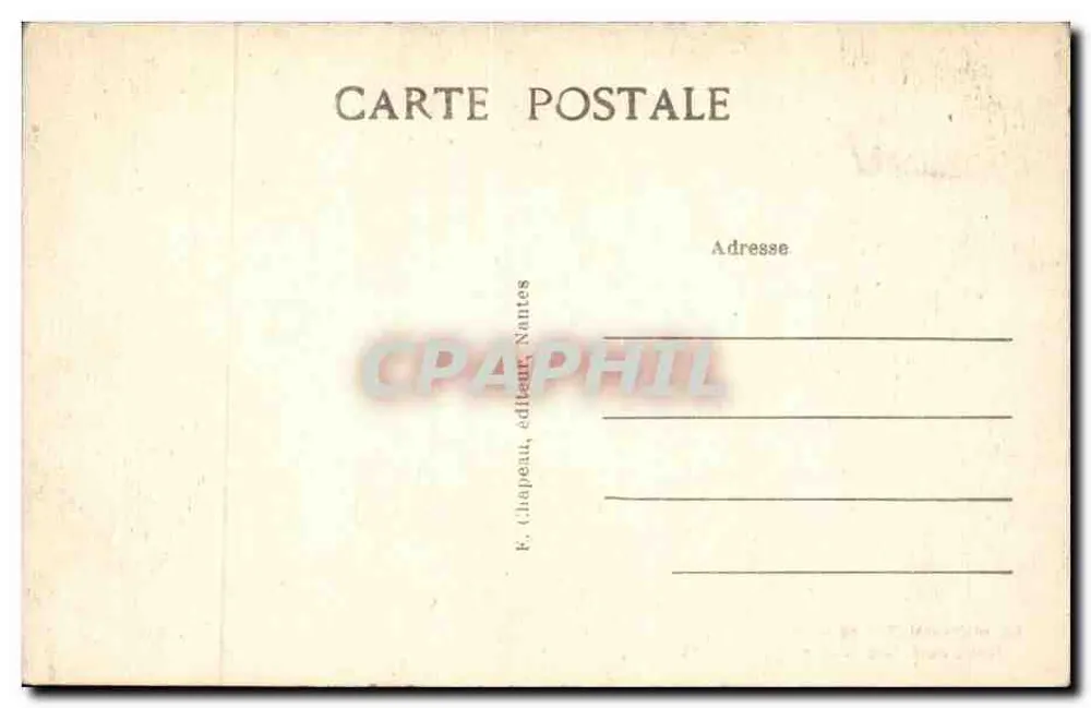 PORNICHET (Loire-Inf.) — Uitgang van het Bois d'Amour — F. Chapeau, uitgever Nantes, n°14 - Achterkant