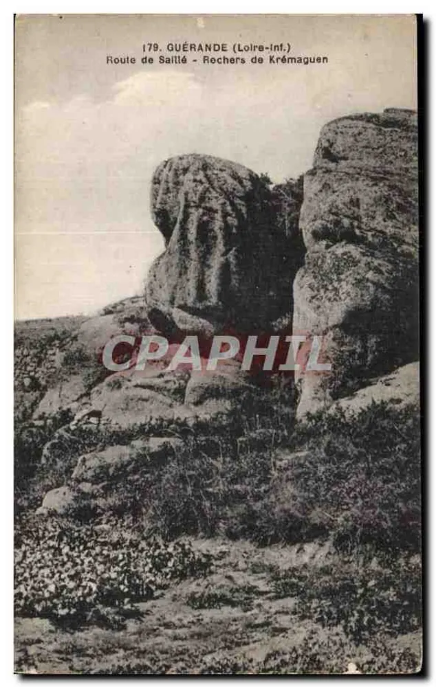 Guérande (Loire-Inf.) — Route de Saillé - Rochers de Krémaguen — Verlag F. Cansac, n°179 - Vorderseite