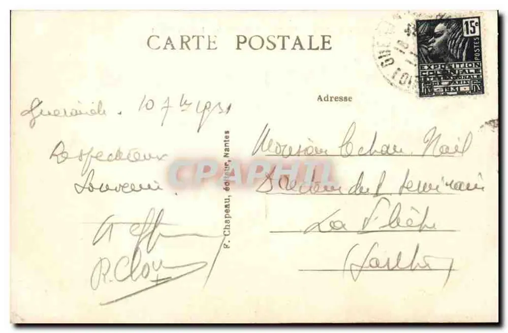 La Baule-sur-Mer (Loire-Inf.) — Am Ufer — P. Chapeau, Nantes - Rückseite