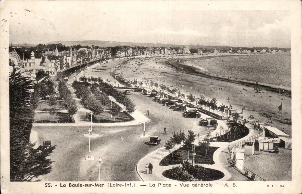 La Baule-sur-Mer (Loire-Inf.) — A Praia — Vista geral — A.B. — K I - 84 - Frente