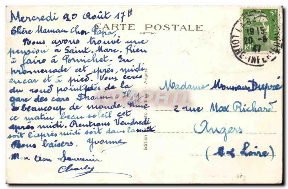 La Baule-sur-Mer (Loire-Inf.) — A Praia — Vista geral — A.B. — K I - 84 - Verso