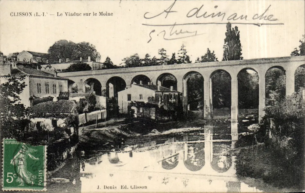 Clisson (L.I.) — O Viaduto sobre o Moine — J. Denis Ed. Glisson - Frente