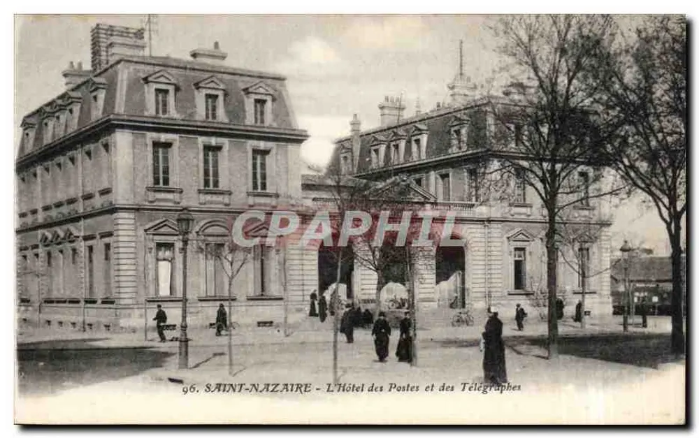 Saint-Nazaire — Das Post- und Telegraphenamt — Nr. 96 - Vorderseite