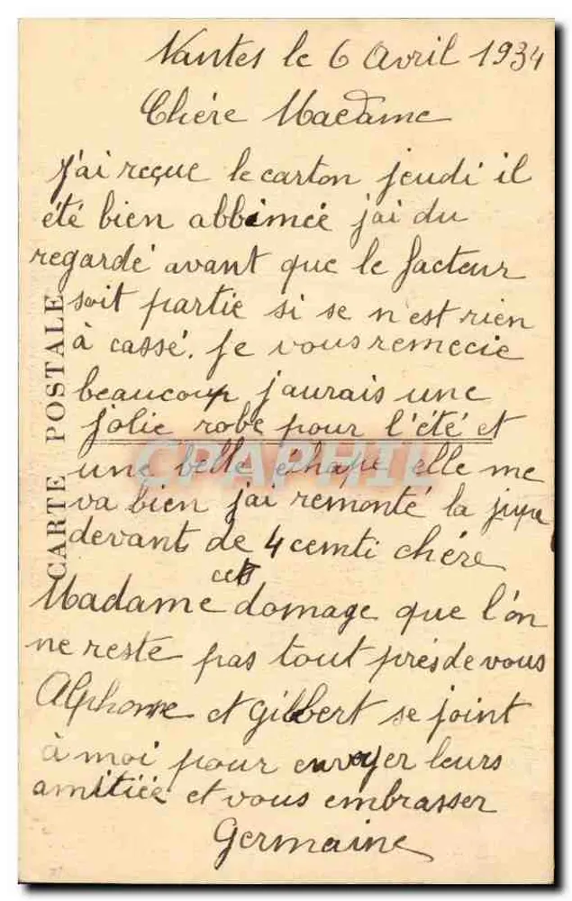NANTES — Escada de Sainte Anne — Editor não identificado, número de série 81 - Verso