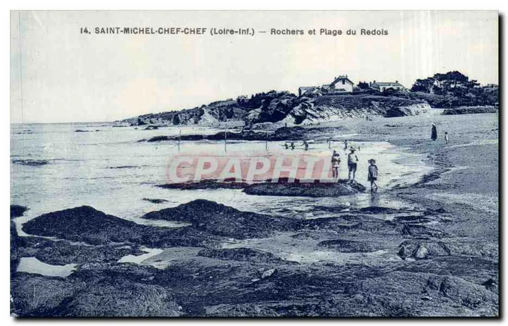 Saint-Michel-Chef-Chef (Loire-Inf.) — Felsen und Strand von Redois — F. Chapeau, Nantes - Vorderseite