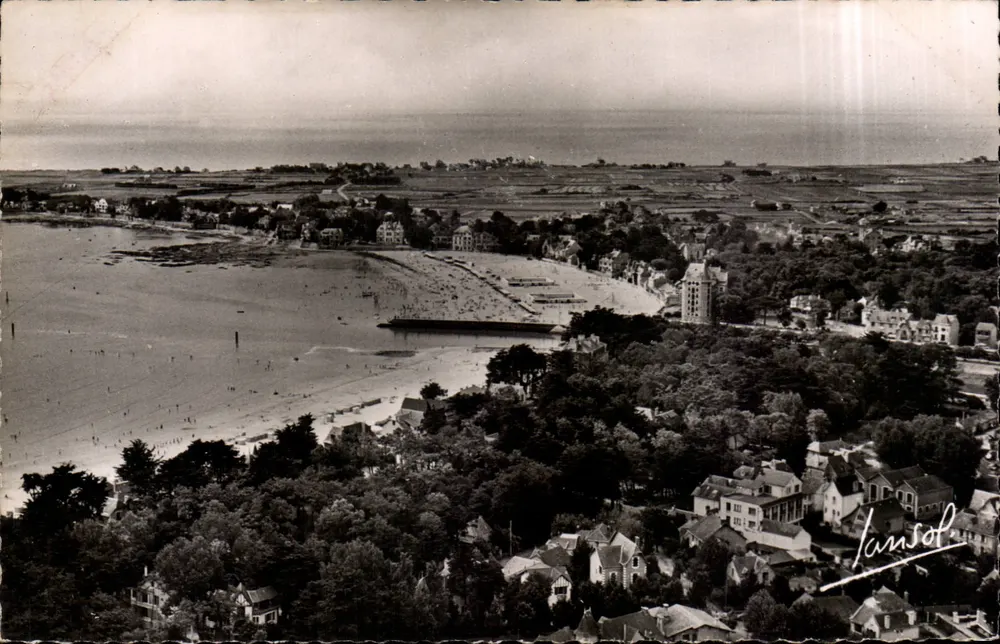 La Baule (Loire-Inférieure) — Der Strand von Pouldiguen — Luftaufnahme — Verlag Jansol - Vorderseite