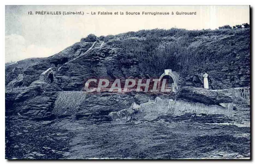 Préfailles (Loire-Inf.) — Die Klippe und die eisenhaltige Quelle in Quirouard — Y. Chapeau, Nantes - Vorderseite