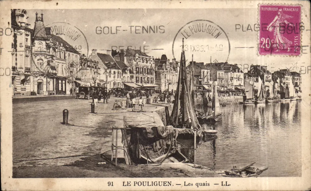 Le Pouliguen — Die Kais — Verlag LL. Nr. 91 - Vorderseite