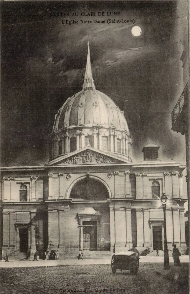 Nantes bei Mondlicht — Kirche Notre-Dame (Saint-Louis) — Sammlung G. I. O. de Nantes - Vorderseite