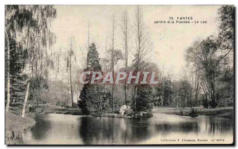 Nantes - Jardin des Plantes - Der See — Sammlung F. Chapeau, Nantes - Vorderseite