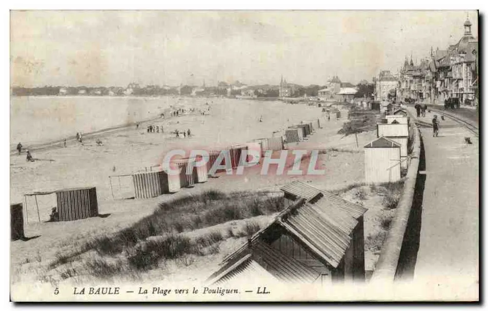 La Baule — Die Strandpromenade Richtung Pouliguen — LL. - Vorderseite