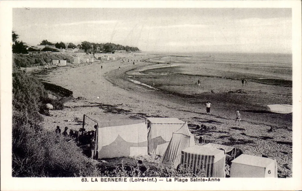 La Bernerie (Loire-Inf.) — A Praia de Sainte-Anne — F. Chapeau, Nantes - Frente