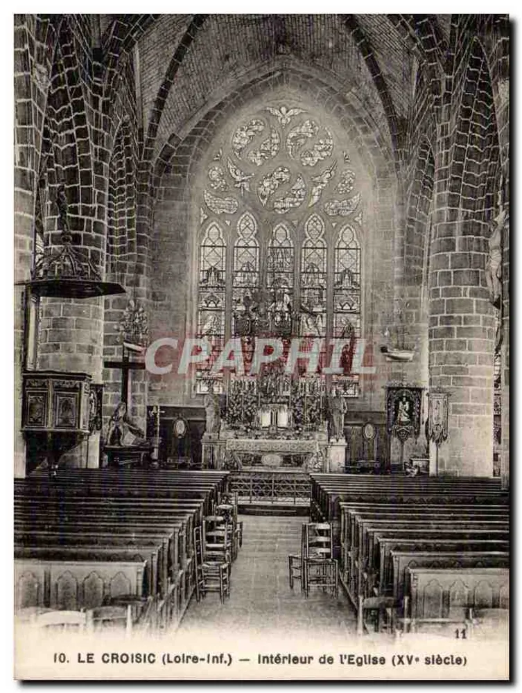 LE CROISIC (Loire-Inf.) — Interior da Igreja (século XV) - Frente