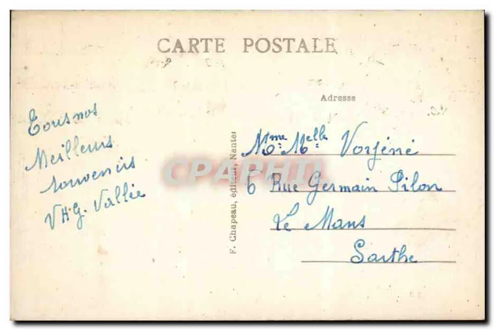 La Baule-sur-Mer — Esplanade und Gärten, vor dem Casino — F. Chapeau, Nantes, n°778 - Rückseite