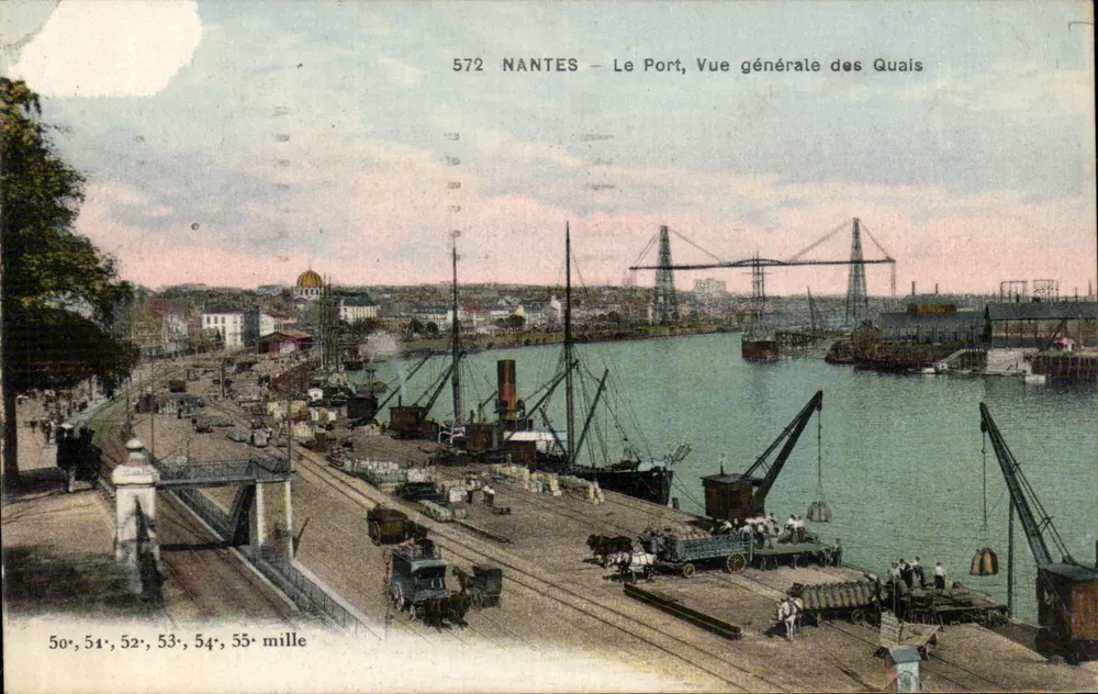 NANTES — Der Hafen, Allgemeiner Blick auf die Kai — Verlag: 572 - Vorderseite