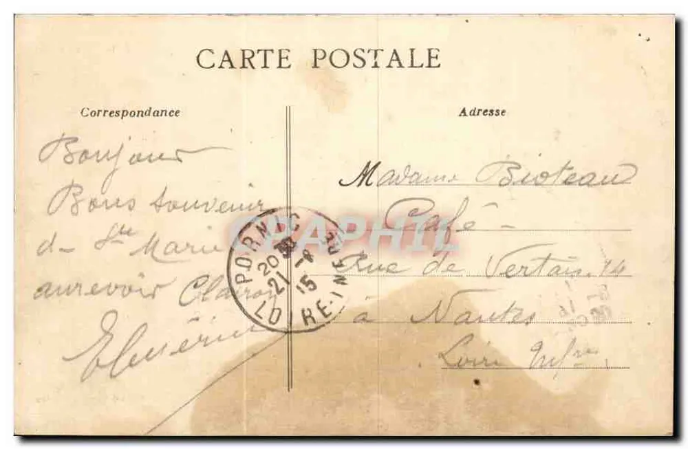 An der Küste des Ozeans — Die Freuden des Netzfangs — Arland-Nozais, Nantes - Rückseite