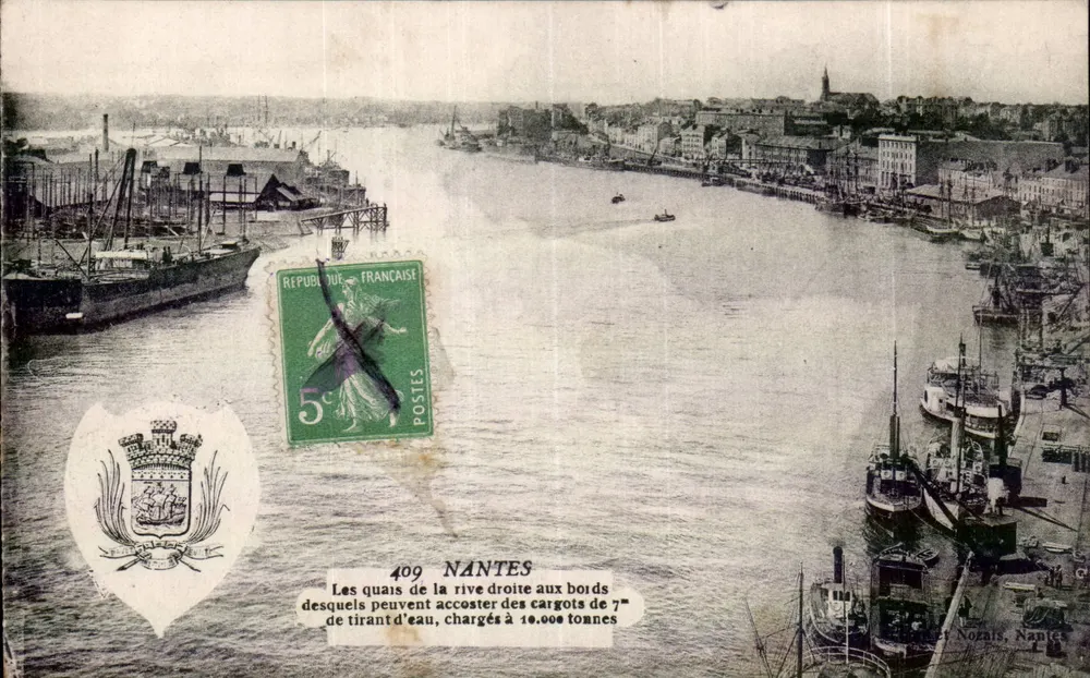 NANTES — Vista do porto — Editor: Nozais, Nantes, n° 409 - Frente