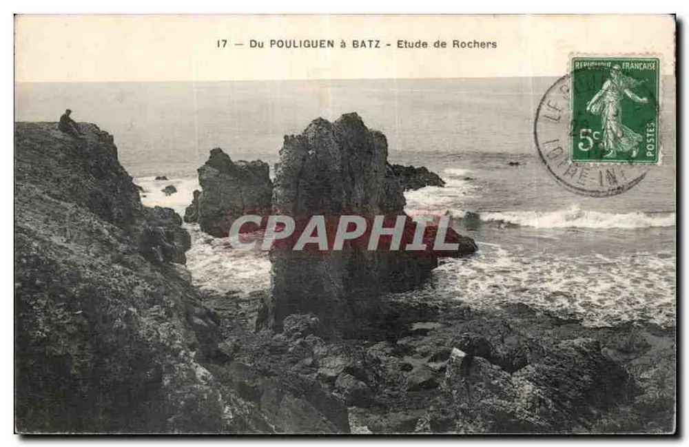 Von POULIGUEN nach BATZ — Studie von Felsen — Verlag nicht sichtbar - Vorderseite