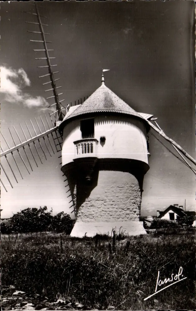 Moinho a vento — Moinho de Moulin, La Côte-d'Amour — Jansol - Frente