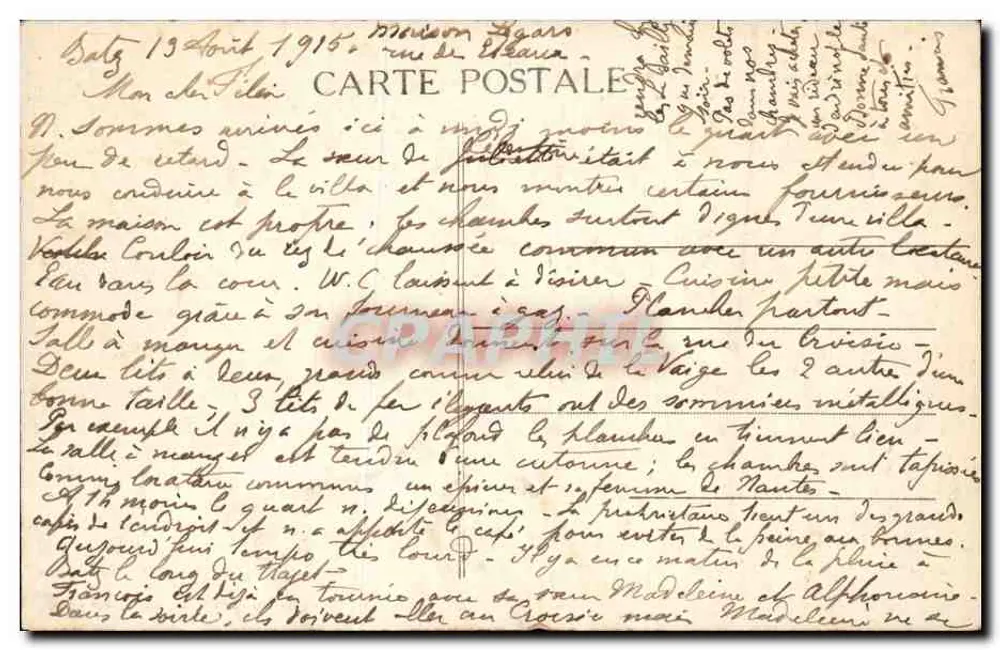 Batz (Loire-Inf.) — Die Kirche Saint-Guénolé, nördliche Seite — Sammlung F. Chapeau, Nantes - 2. Jahrtausend - Rückseite