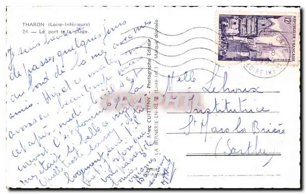 थारोन (लूअर-इन्फेरियर) — पोर्ट और समुद्र तट — गिल, फोटोग्राफर - पीछे